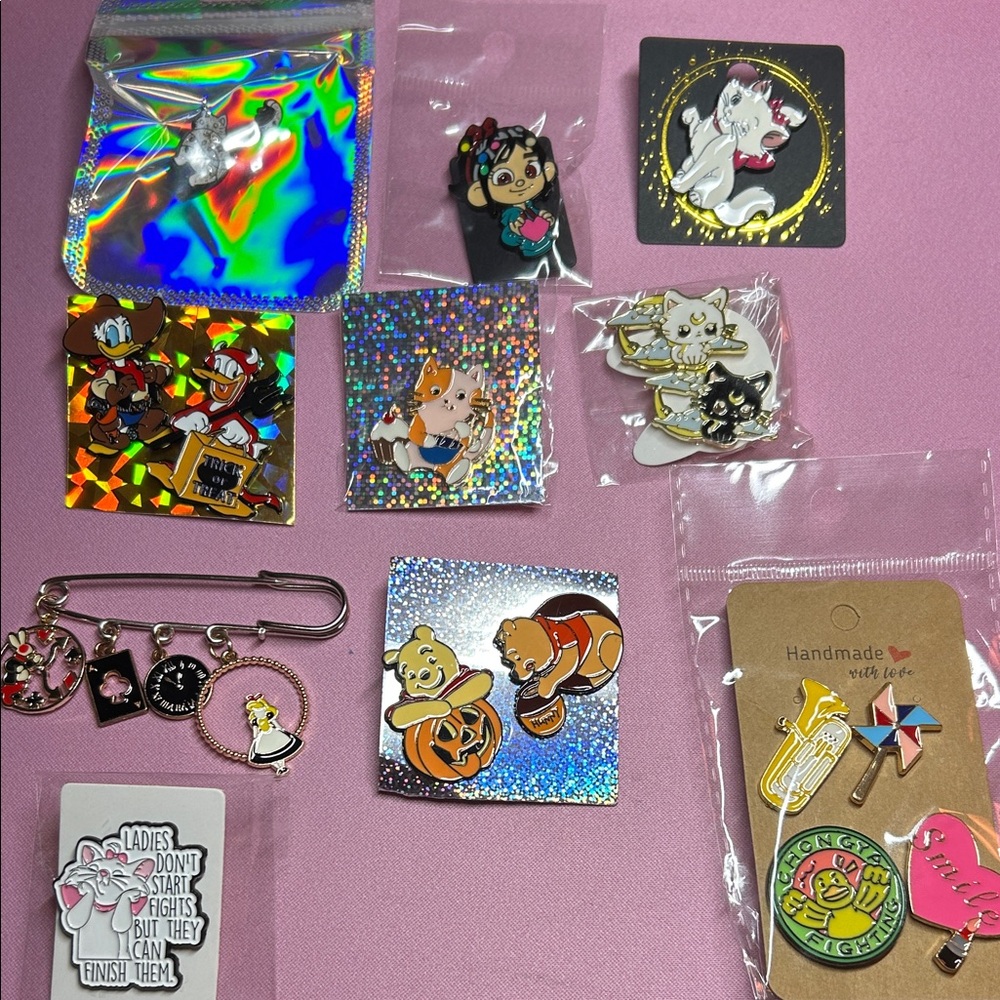 Assorted Enamel Disney and more Pins